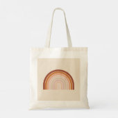 Tote Bag Boho Rainbow Beige Terracotta (Dos)