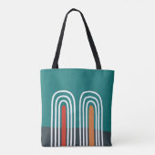 Tote Bag Boho rainbow hand drawn design (Dos)