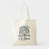 Tote Bag Boho Rainbow Lecture C'est dans un livre (Devant)