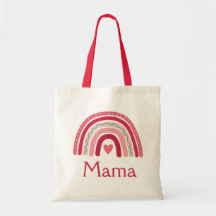 Tote Bag Boho Rainbow Rose Maman