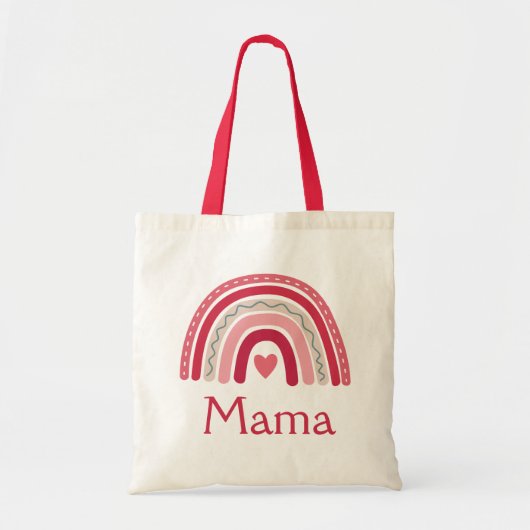 Tote Bag Boho Rainbow Rose Maman  (Devant)