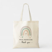 Tote Bag Boho Rainbow Sage enseignant Merci (Dos)