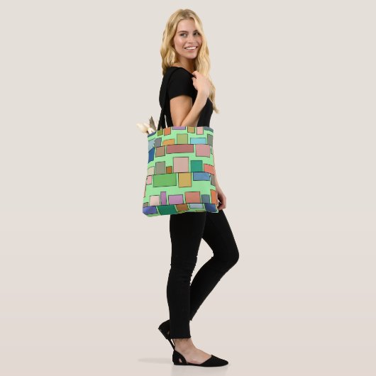 Tote Bag Boho Rectangles (Sur le modèle)