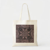 Tote Bag Boho Rose Gold Gray Mandala Elegant Design (Devant)