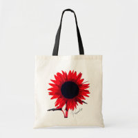 Boho Rouge Noir Tournesol Élégant