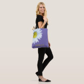 Tote Bag Boho tendance blanc jaune violet (Sur le modèle)