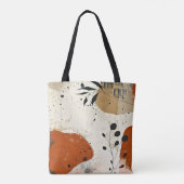 Tote Bag Boho Terracotta Abstrait Fourre-tout (Dos)