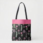 Tote Bag Boho Wildflowers Pink Girly Trendy (Devant)