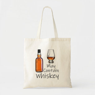 Tote Bag Boire amusant peut contenir du whisky
