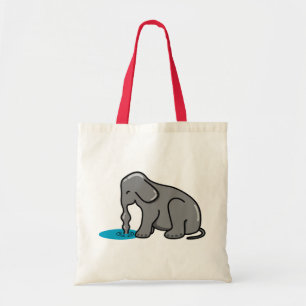 Tote Bag Boire des éléphants (gris)