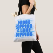 Tote Bag Boire Sipping & Lake Dipping arrière - plan d'eau (De près)