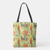 Tote Bag Bois Animaux d'aquarelle (Dos)