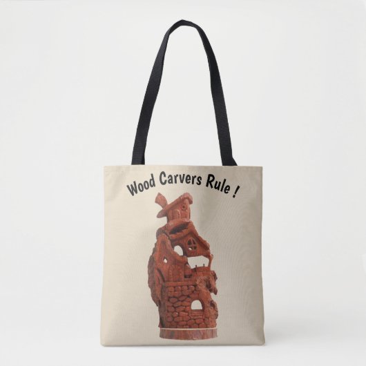 Tote Bag Bois Carver Fourre-tout Tout-Autour (Devant)