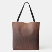 Tote Bag Bois de Faux de brun foncé (Dos)