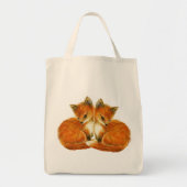 Tote Bag Bois de pépinière Baby Twin Foxes (Devant)