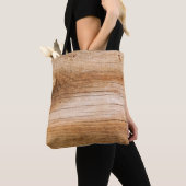 Tote Bag Bois de sapin naturel : surface texturée (De près)