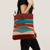 Tote Bag Bois et turquoise (De près)