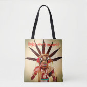 Tote Bag Bois Kachina Poupée Drôle Visage Drôle Profitez Ch (Devant)