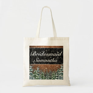 Tote Bag Bois neigeux et forêt Mariage de la servante noire