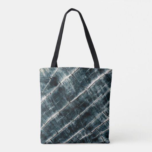 Tote Bag Bois peint en bleu (Dos)