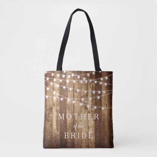 Tote Bag Bois rustique & Fée Lumières Personnalisé Fête de (Devant)