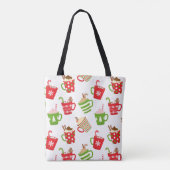 Tote Bag Boissons chaudes festives Noël Motif (Dos)