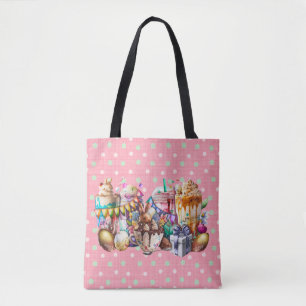 Tote Bag Boissons de café chic Bunny de Pâques