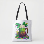 TOTE BAG BOISSONS MARDI GRAS AUX COULEURS CLAIRES (Devant)