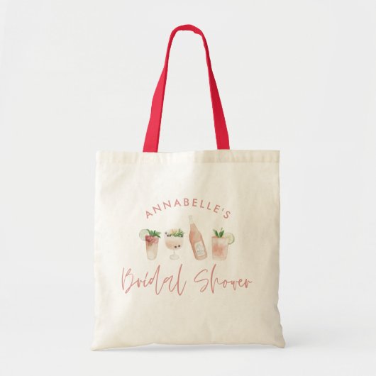 Tote Bag Boissons roses ceintures modernes week-end de bach (Devant)