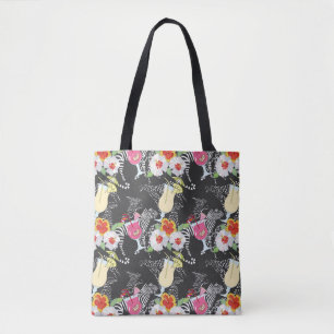 Tote Bag Boissons tropicales avec des animaux