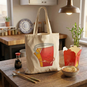 Tote Bag Boîte à plats à emporter avec baguettes Nourriture