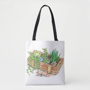 Tote Bag Boîte succulente de planteur