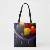 Tote Bag Bol bleu de Fourre-tout de fruits (Devant)