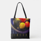 Tote Bag Bol bleu de Fourre-tout de fruits (Dos)