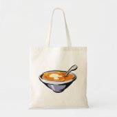 Tote Bag Bol soupe de tomate avec cuillère (Devant)