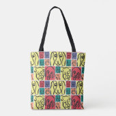 Tote Bag Bold Color Dog Faces (Dos)