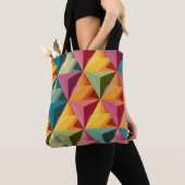 Tote Bag Bold Geometric Triangle Pattern  (De près)