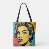 Tote Bag Bold Pop Art Woman Defined (Dos)