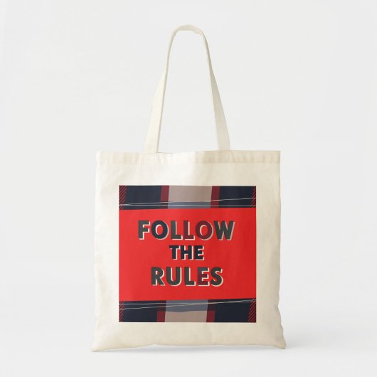 Tote Bag Bold Rules: A Clear, Striking Message (Devant)