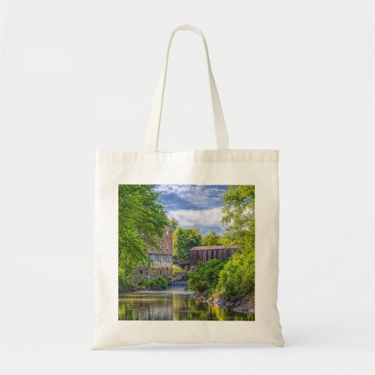 Tote Bag Bollinger Mill Et Burfordville Couvert Bridge (Devant)