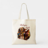 Tote Bag Bologne, Italie : Shopping sous la pluie (Dos)