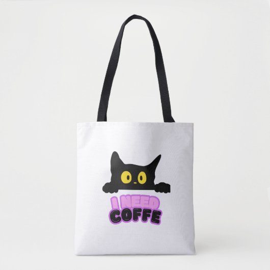 Tote Bag Bolsa de tela- I need coffe (Devant)