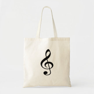 Tote Bag Bolsa Econômica (Eco bag) Clave de Sol Preta