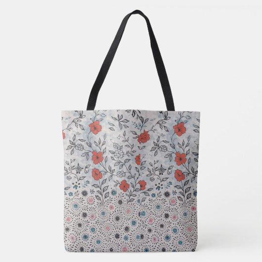 Tote Bag Bolsa florais artístico (Devant)