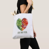 Tote Bag Bolsa Tote Grande Bag with image of vegetables 1. (De près)