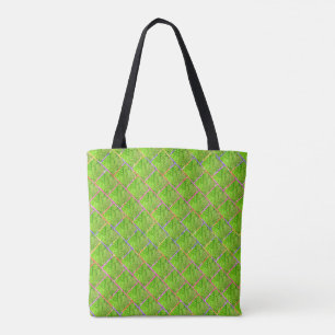 Tote Bag Bolsa verde amadurecido, amarelada, tijolinho