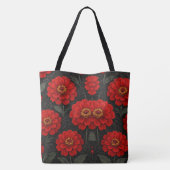 Tote Bag bolsas Flores de Zínnia em artes (Dos)