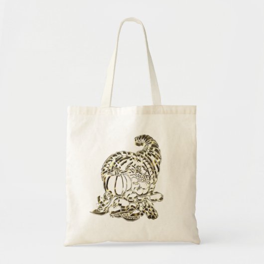 Tote Bag Bon thanksgiving Élégant Golden Cornucopia (Devant)