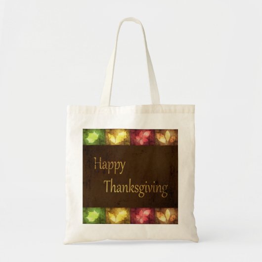 Tote Bag Bon thanksgiving Grunge Feuilles (Devant)