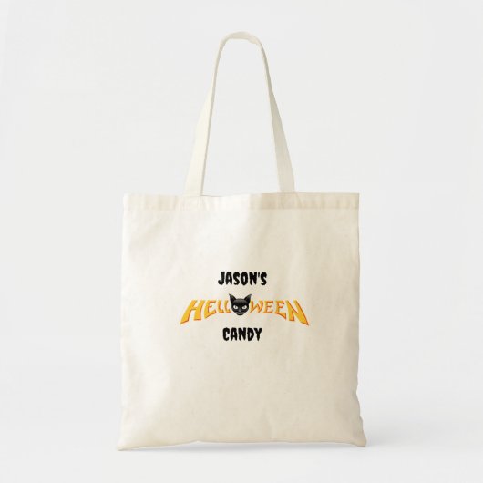 Tote Bag Bonbon d'Halloween personnalisé (Devant)